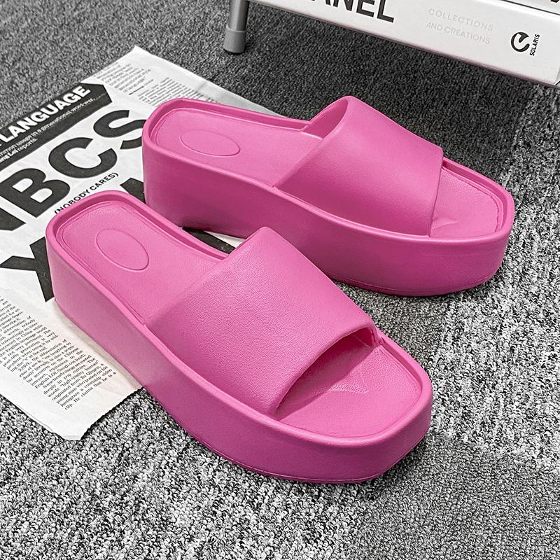 EVA Ladies Beach Slippers Thick Bottom 6CM Soft Comfortable Anti-Slip Odor-Resistant Home Wear Outdoor Sandals EVA Cloud