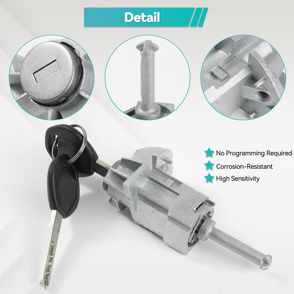 For BMW 3 Series E46 325i 325ci 325xi 2001-2006 Front Left Car Door Lock Cylinder Barrel WITH 2 KEYS 51217019975 51 21 7 019 975