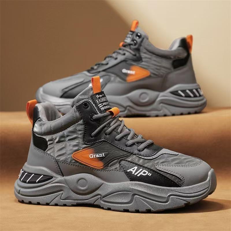 

Модные мужские кроссовки осень-зима новые повседневные спортивные туфли для активного отдыха мужские кроссовки для мужчин удобная платформа теннисные туфли Zapatos 44 серый