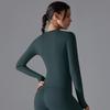 Women's Double-Sided Brushed Long-Sleeve High-Elastic Sports T-Shirt