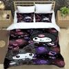 Kuromi 3-piece Cartoon Bedding Set, Exquisite Adult and Children's Bedding Set, Suitable for Double and Single Beds, Large Size.