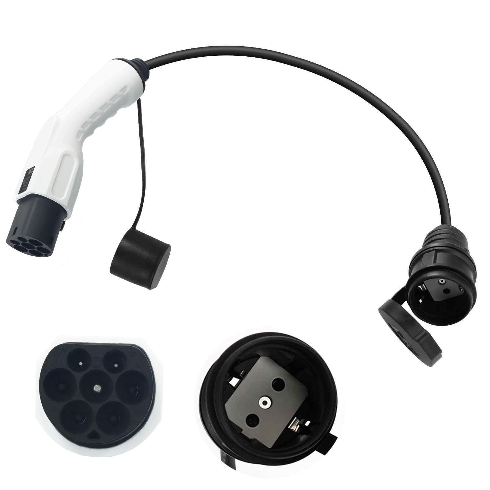 Type2 to Schuko Socket Adapter 16A