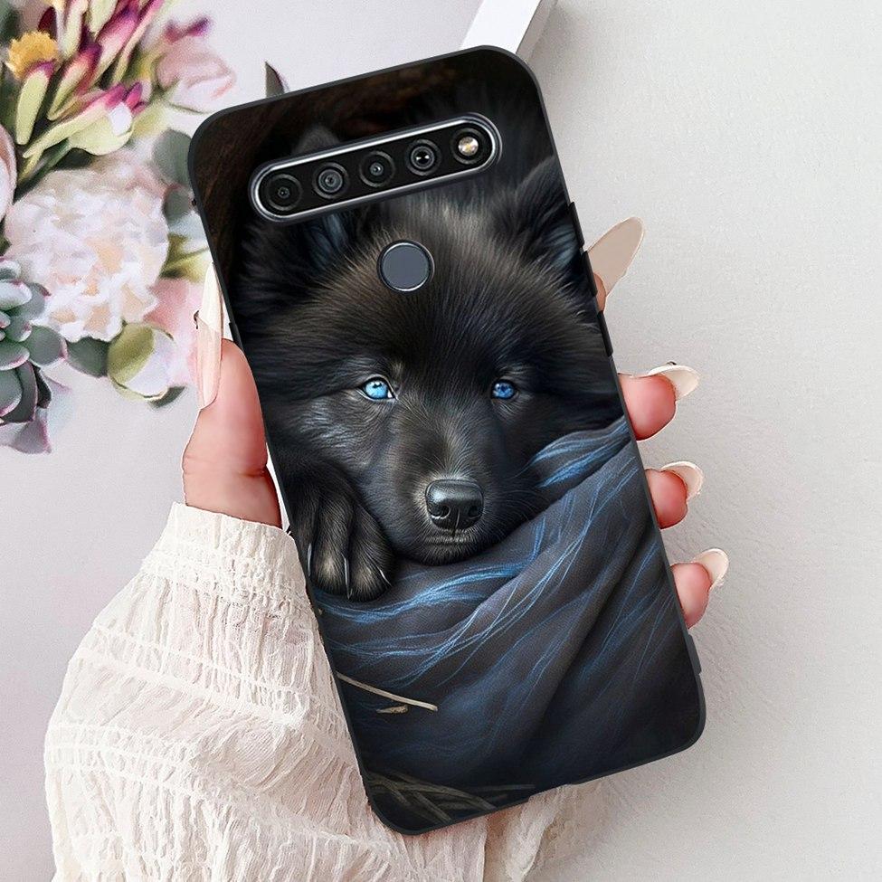 2020 For LG K41S LM-K410 Cover For LG K51S Case LM-K510 Luxury Butterfly Love Cute Cat Cool Handsome Lion Painted Black Silicone