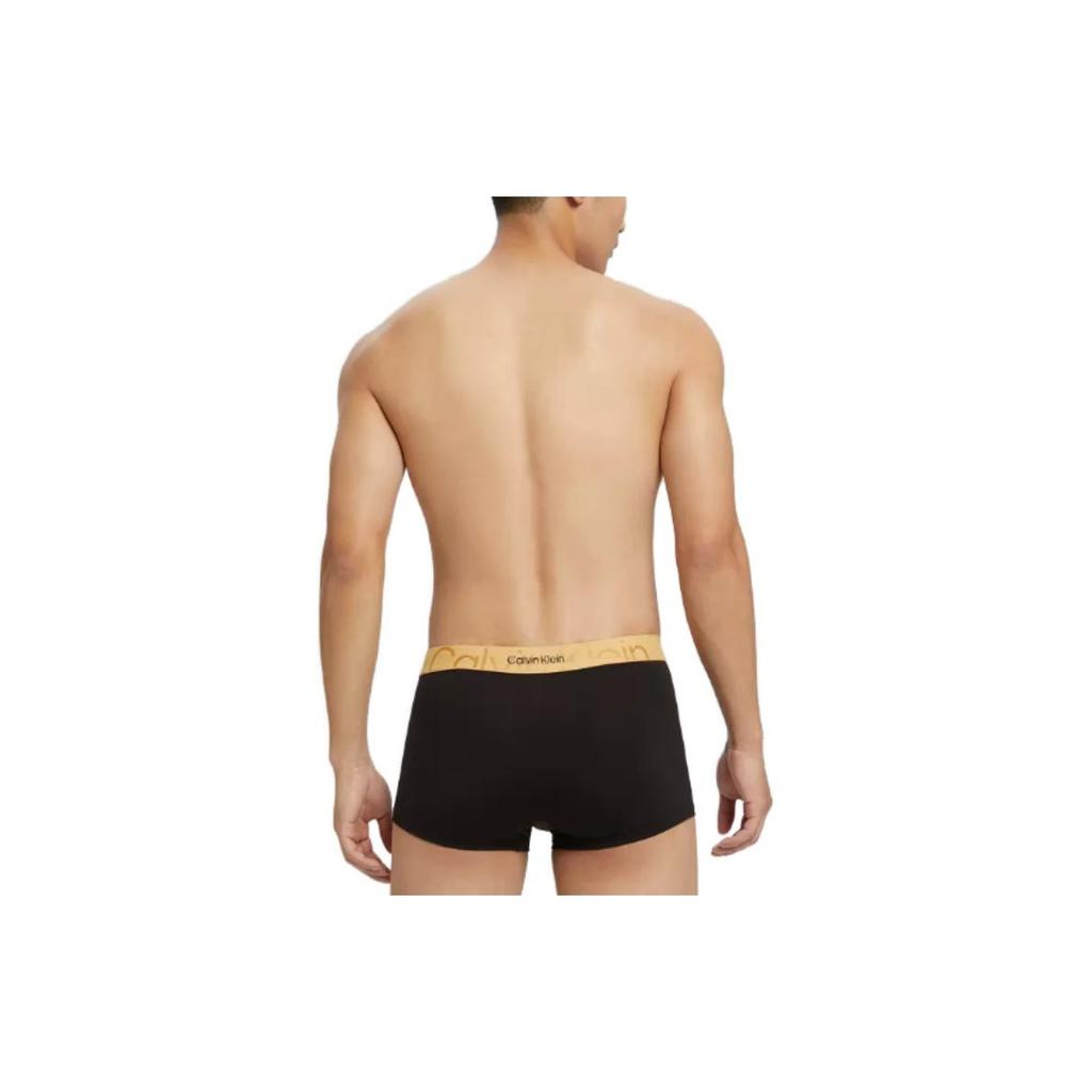 Calvin Klein Color Block Letter Jacquard Anti-Chafing Boxer Shorts Men Underwear Black NB3316-UB1