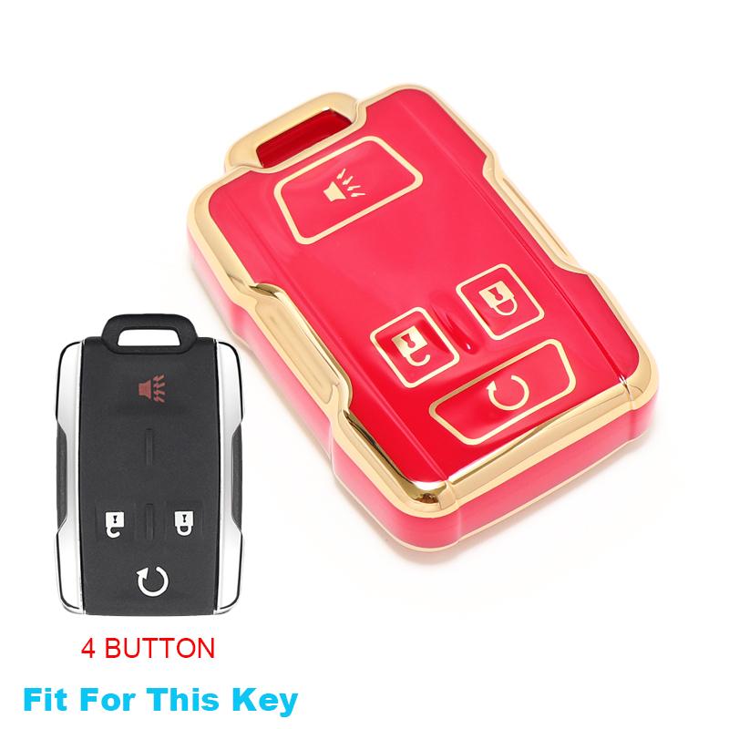 TPU Entry Case Remote Key Fob Shell for Chevrolet Silverado 1500 Colorado 2500 3500 Tahoe Suburban for GMC Sierra Canyon 2014