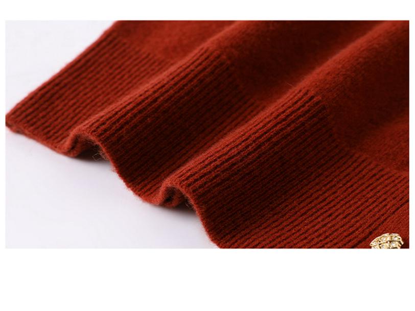 2025 Women's Luxury Wool Cardigan Sweater: Elegant Wear for Middle-Aged & Elderly