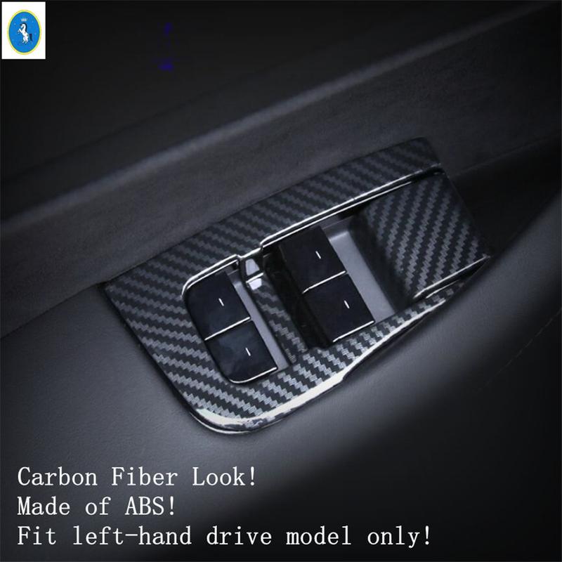 Lift Button Steering Wheel Read Lamps Air AC Panel Cover Trim For Tesla Model Y Carbon Fiber Interior Refit Accessorie