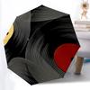 1pc Vinyl Records Automatic Folding Umbrella with 8-Rib Windproof Design, Portable Foldable Sunshade Umbrella For Halloween 066