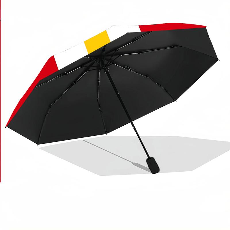 Kansas City Chiefs Print Auto 8?Ribs Folding Umbrella Wind Resistant Lightweight Automatic Umbrella For Daily Travel