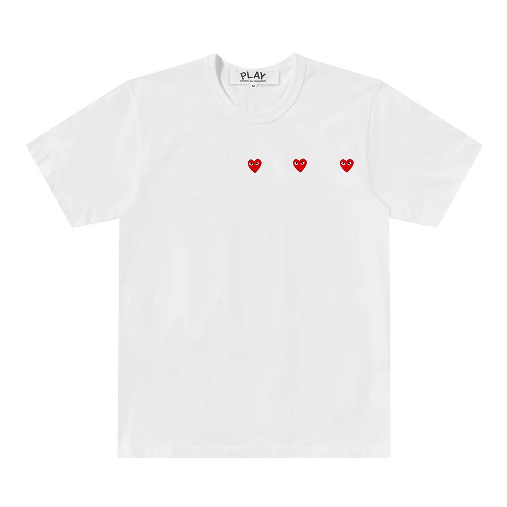 Cross-border American Trendy Brand Bestseller Heart-shaped Unisex 3D Printed Crew Neck Simple Casual Loose Short-sleeve T-shirt