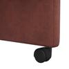 Dining Chairs with Casters 2 pcs Glossy Brown Faux Leather