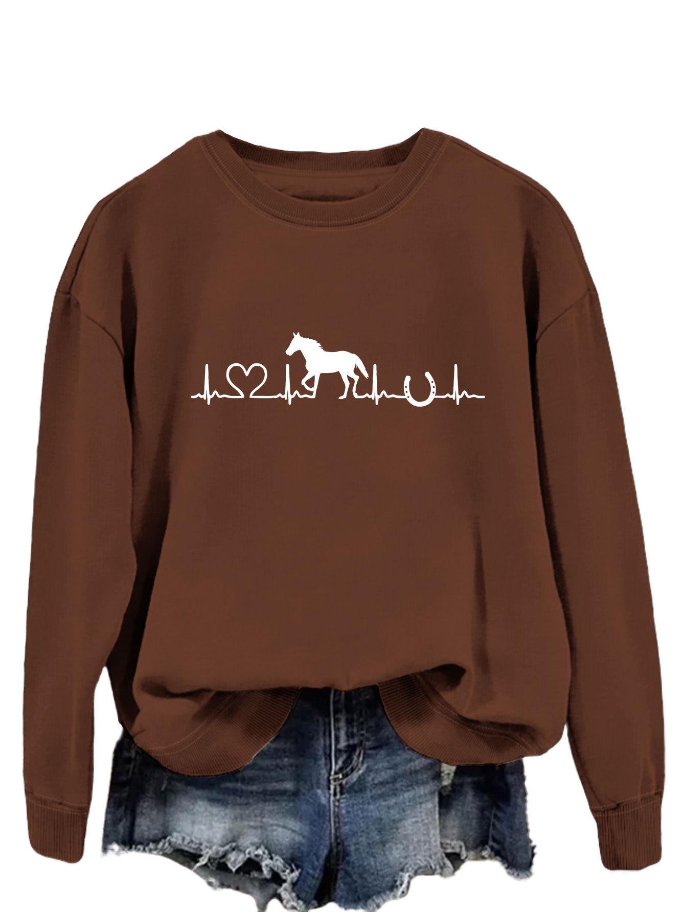 

Универсальная футболка с круглым вырезом, принтом и длинным рукавом, повседневный свитшот XXXL