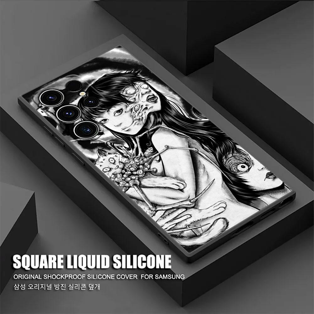 Horror Comic T-Tomies Junjis Ito Manga S25Ultra Case For Samsung Galaxy S25 S24 S23 S20 S21 FE S22 Ultra S10 Plus 5G Phone Cover