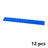 12Pcs MOC Long Thin Plate Building Blocks 4282 2X16 Dots Educational Assmble Construction Compatible With Brand Bricks Kid Toys