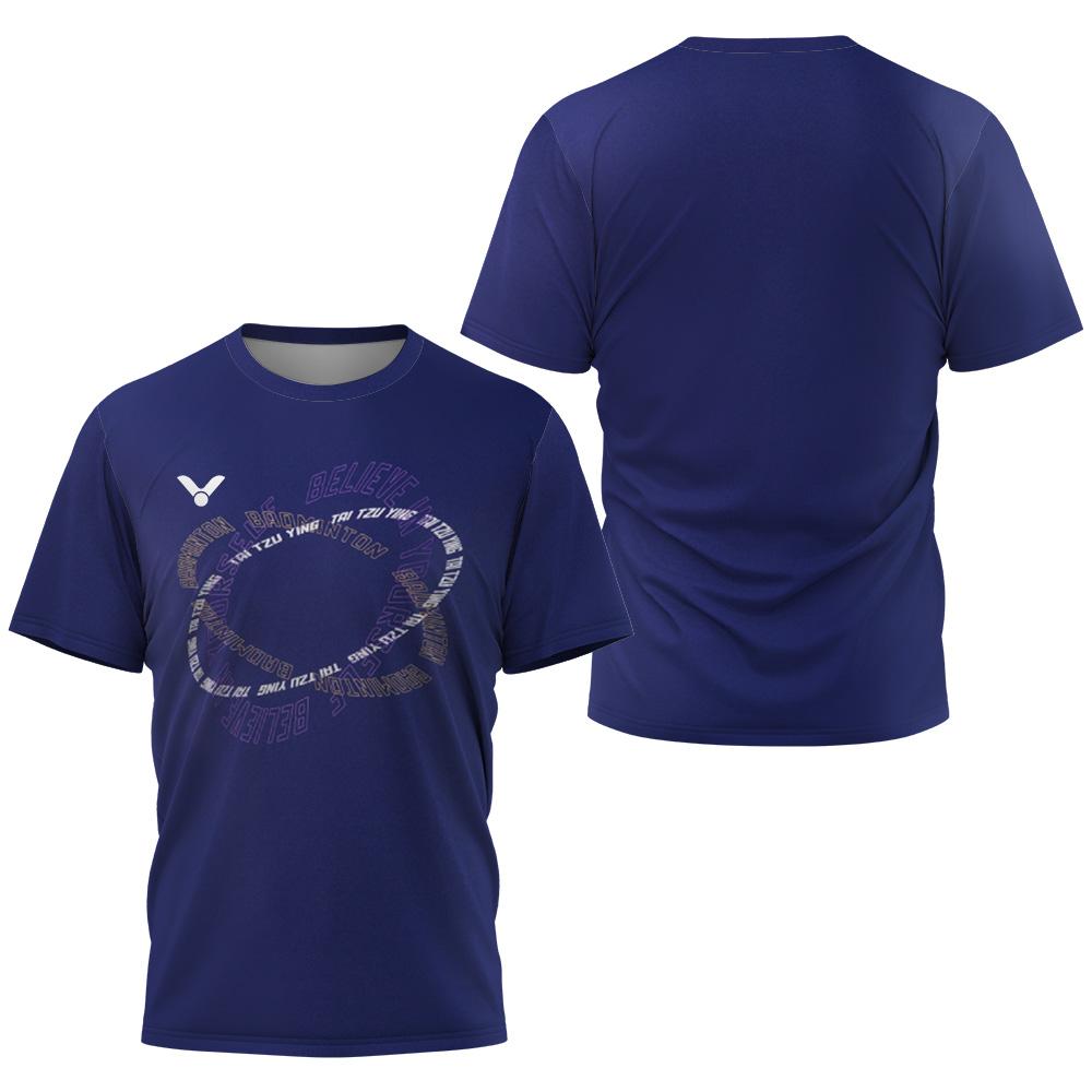 Summer T-shirt Quick-dry Short-sleeve T-shirt Top with Geometric Pattern Splicing Badminton T-shirt Brand Men's Wear