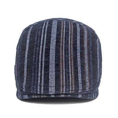Boinas de quatro estações, chapéus para mulheres e homens, unissex, bonés de algodão, 55-60cm, listras coloridas, textura de impressão, personalidade