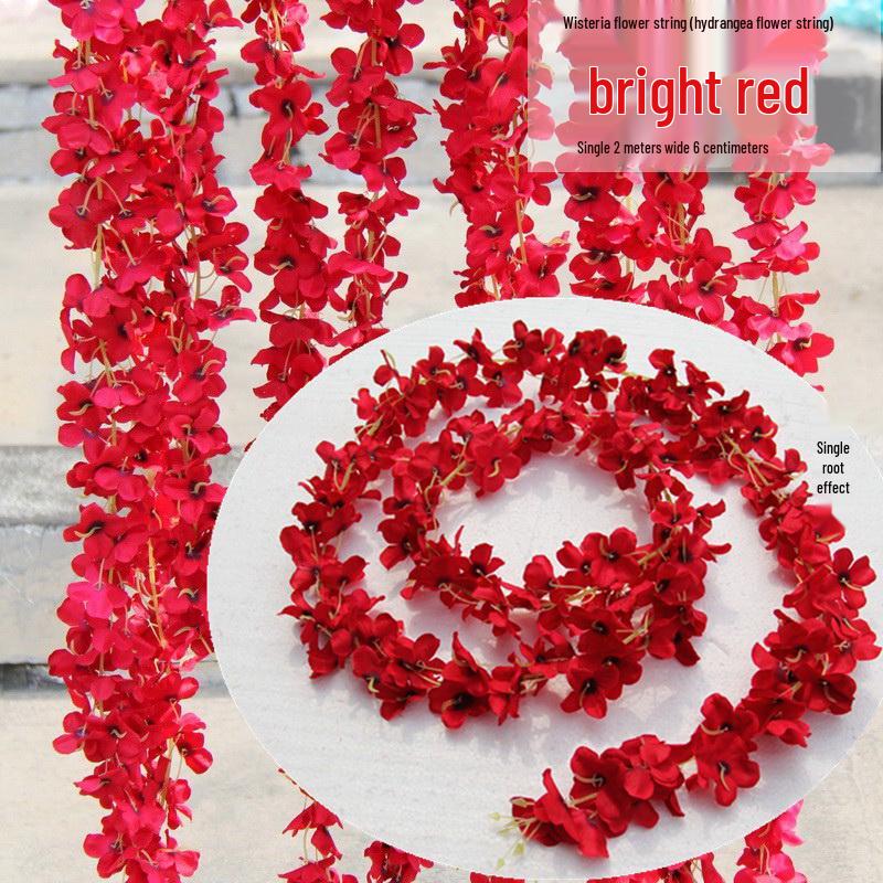 Artificial Rose Vine Hanging Decor for Walls and Ceilings