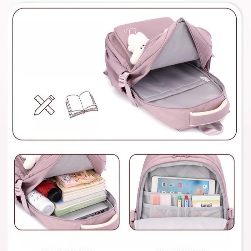 Middle School Student School Bag Young Girl Cute Backpack Casual Daypack Large Durable Book Bag Waterproof Light Travel Rucksack