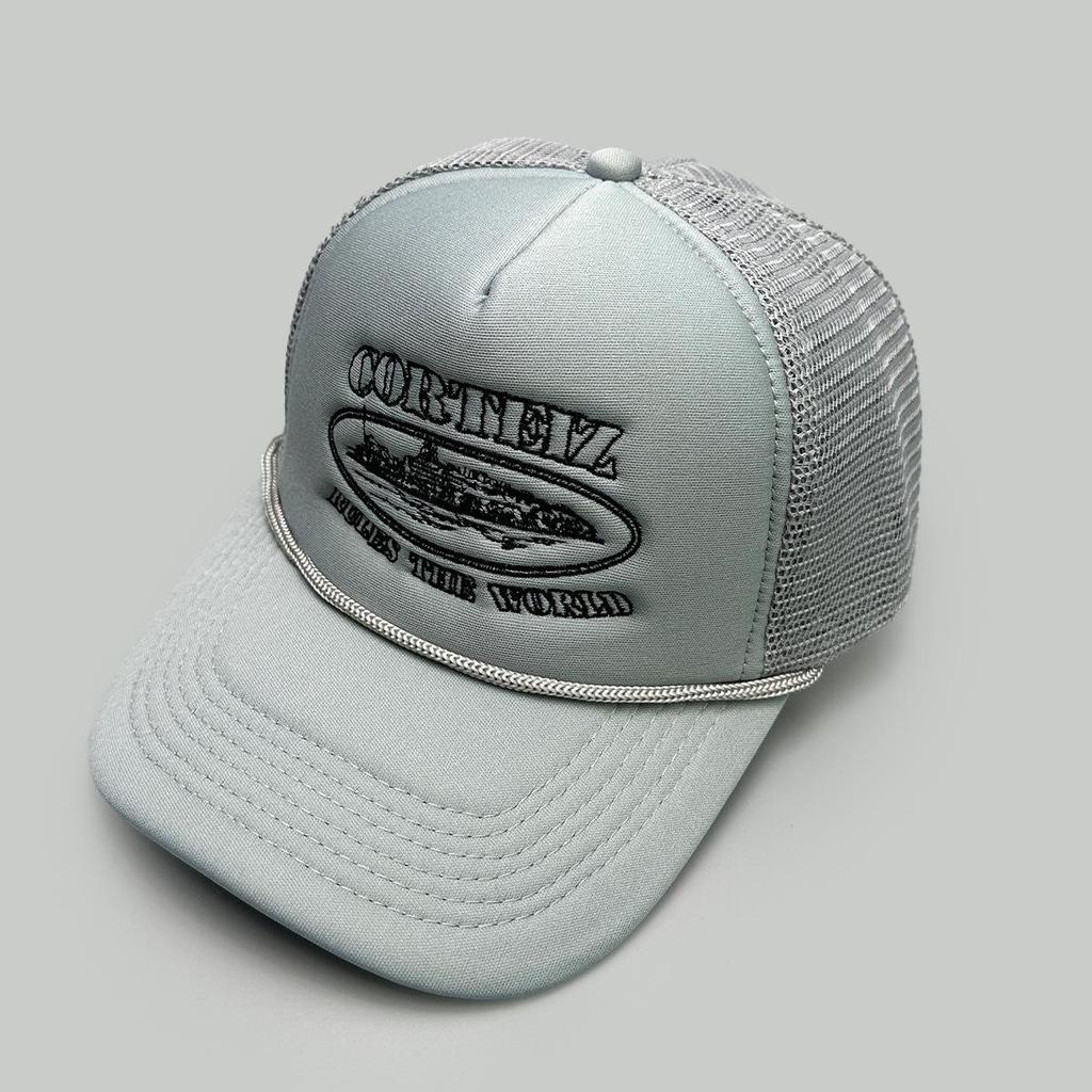 Neue Pentagramm-Stickerei Baseballkappe - Unisex Sonnenschutz Trucker-Hut mit Netzrückseite