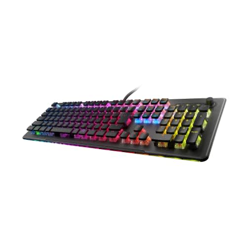 ROCCAT Gaming Keyboard Vulcan II Max JP Japanese Layout Wired Black/Black Optical Linear Quiet Full Size Customizable RGB Translucent Armrest Volume D