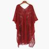 Hollow Out Beach Cover Up Lace Mesh Bikini Cover Up Fashion Swimsuit Cover Up  For Women