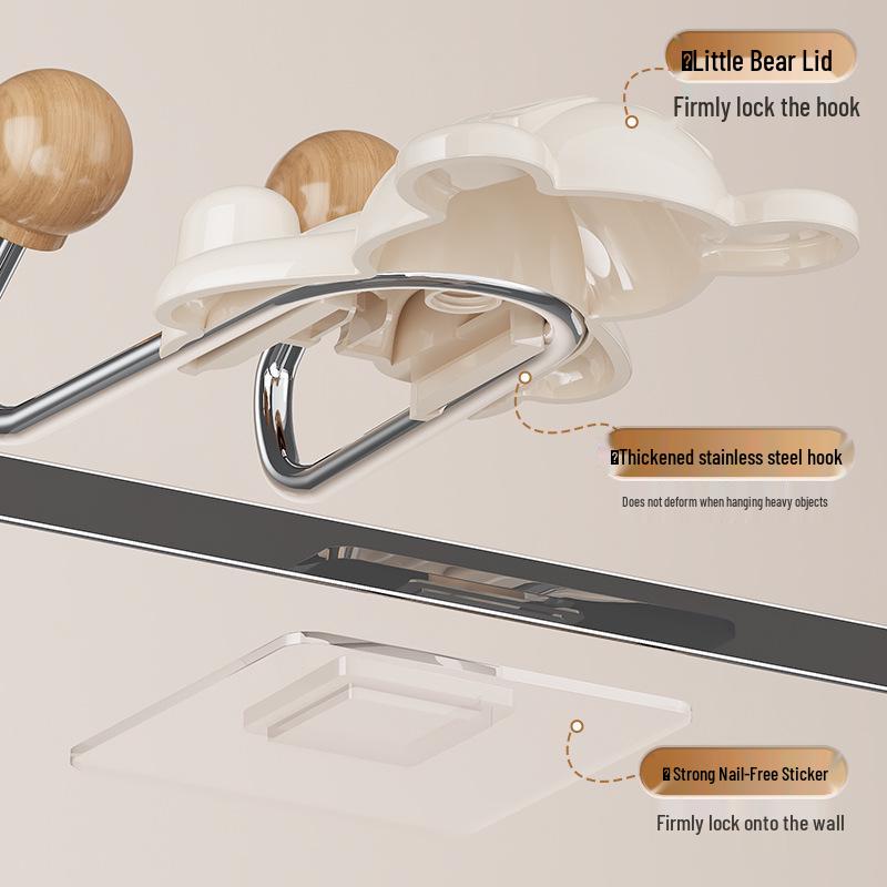 Little Bear No-Drill Wall-Mount Bathroom Basin Rack