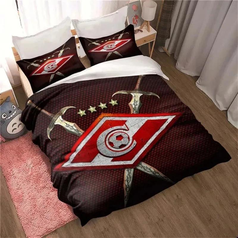 3D Print Fc Spartak Moscow Football Bedding Set Double Twin King Duvet Cover Comforter Pillowcase Boys Girls Adults Bedroom