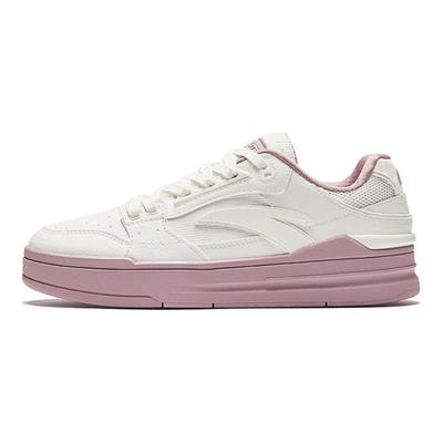 Street Fun Lite Bequeme Freizeitbekleidung Langlebige Atmungsaktive Low-Top Skate Schuhe Damen Sneaker Weiß Rosa 122438052-5