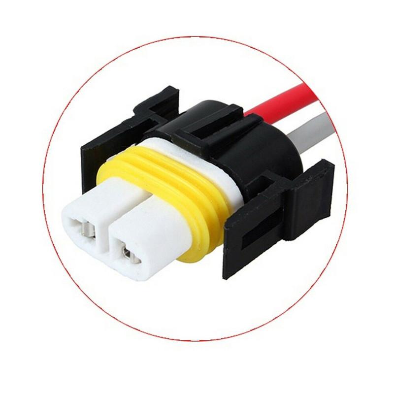 Wire Halogen Ceramic 881 H27 2X Harness Fog Light Bulb Adapter Replace Socket