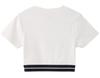 Casual Logo and Stripe Cropped White X-girl S/S Top, Women's,