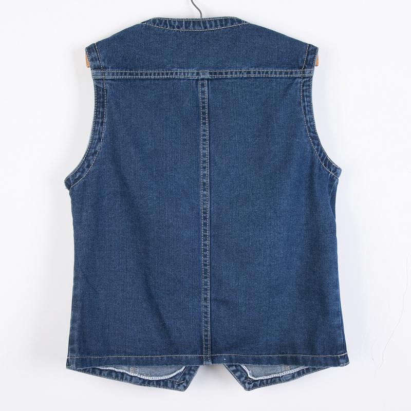 Fashion Denim Vest Female Streetwear V Neck Women Vest Summer Large Size Waistcoat Jeans Tops Sleevless Jacket Chaleco Mujer