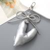 Elegant Beaded Keychain Phone Charm Unique Keyring Padded Heart Bowknot Bag Pendant Accessory for Purse Backpack Handbag