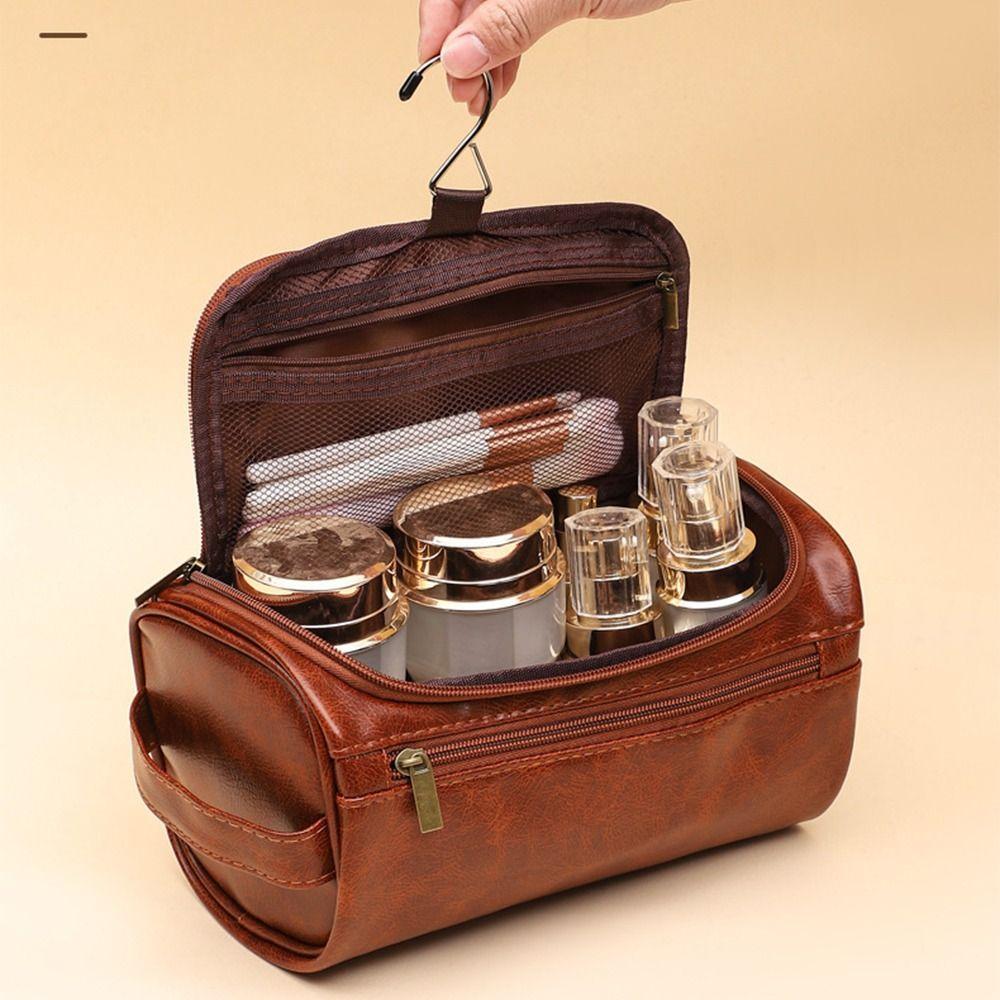 With Handle Cosmetic Storage Bag Waterproof Makeup Pouch Durable Men Toiletry Bag  Men