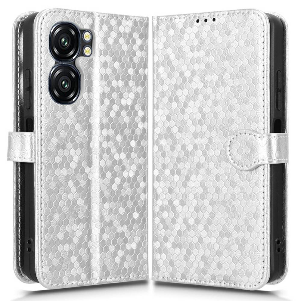 

Для Oukitel C58 Pro/C58 Чехол-кошелек Тиснение в точечку Искусственная кожа Чехол для телефона Silver