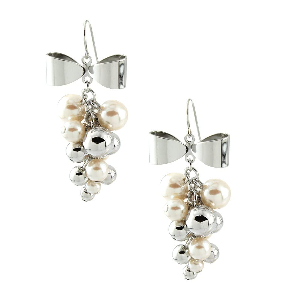 

Shop Hook Earrings for Metal Made in Ribbon [Jewelry M] Women, Ball, Pearl, Jara, Japan, Accessories, Silver, p0283-P-R,