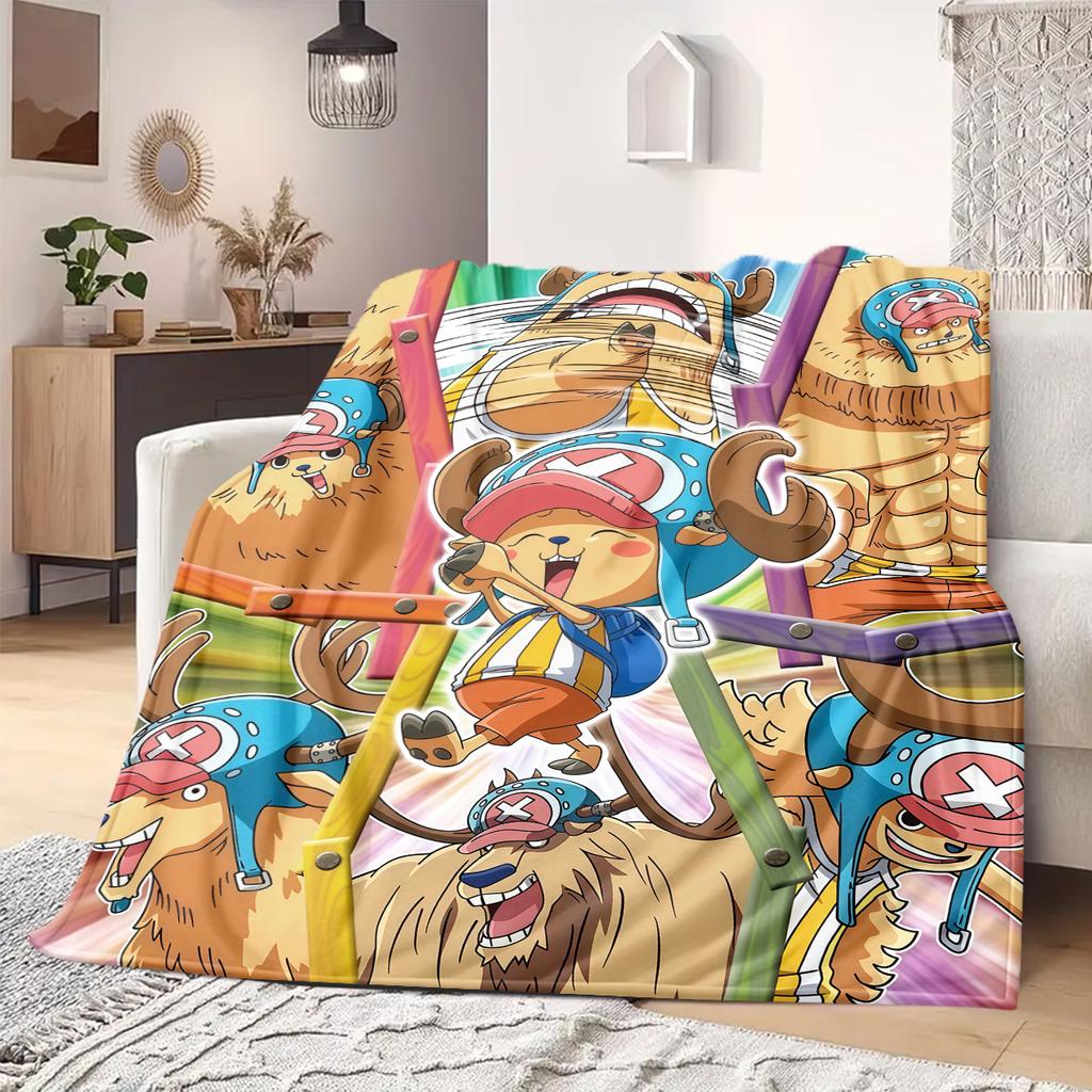 ONE PIECE Tony Tony Chopper Print Blanket Warm Comfortable Flannel Blanket Suitable for Bedrooms,Sofas, Beds,Chairs -QIAO117