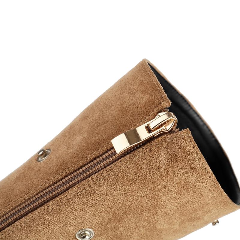 Fashion Women's new spring and autumn pointed fashion runway, metal rivets, pleated frosted velvet high heels, plus knee high boots