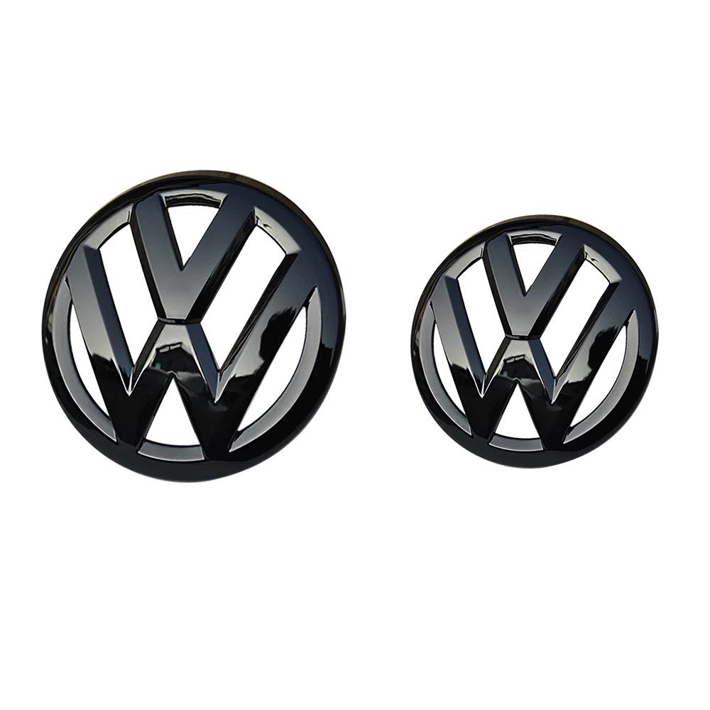 for Volkswagen VW Golf 6 7 7.5 8 MK6 MK7 MK8 2pcs ABS Car Front Grill Emblem Rear Trunk Badge Logo Sticker Emblem