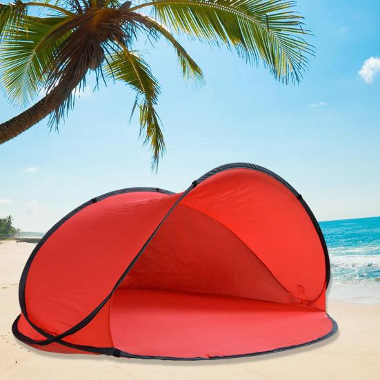 Beach Pop-Up Tent Sun Shelter with Carry Bag Rope Stakes Easy Setup 2-3 Person Sunshade Tent Portable Folding Outdoor UV Protection Tent