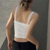 Korean Style White Lace Spaghetti Strap Tank Top - Women's Sweet & Sexy Sleeveless Slimming Top