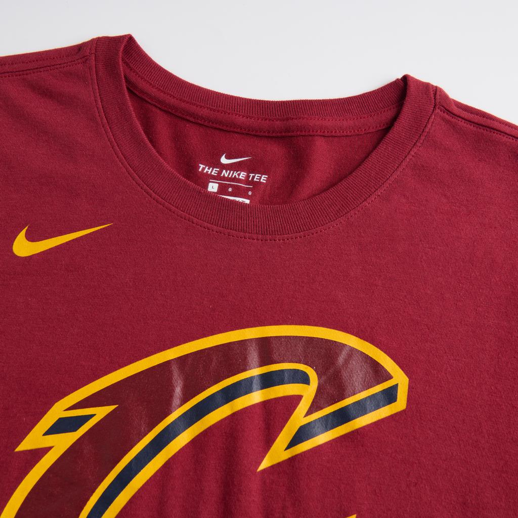 Nike NBA Collaboration Cleveland Cavaliers Dri-Fit T-Shirt Classic Team Logo Print Quick-Dry Crew Neck Short Sleeve Kids Tops Red 3Z2B711E1-CAV