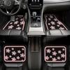 4 Stück Auto-Fußmatten, Niedliches Rosa Blumenmuster, Strapazierfähiges Polyester-Material, Vordere und Hintere Matten, Für Vollständigen Schutz des Auto-Innenraums