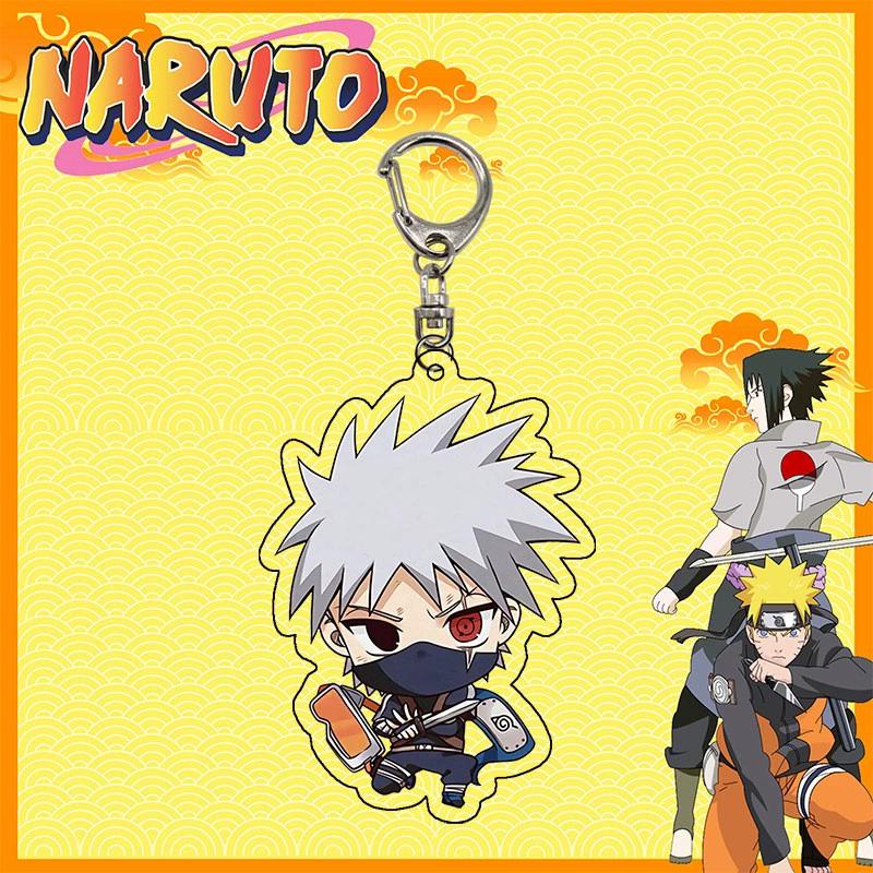 Anime Naruto Akryl nyckelring tillbehör Uzumaki Naruto Tecknad nyckelring