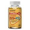 Vitamina D3+K2, cálcio, pimenta preta 120 Cápsulas