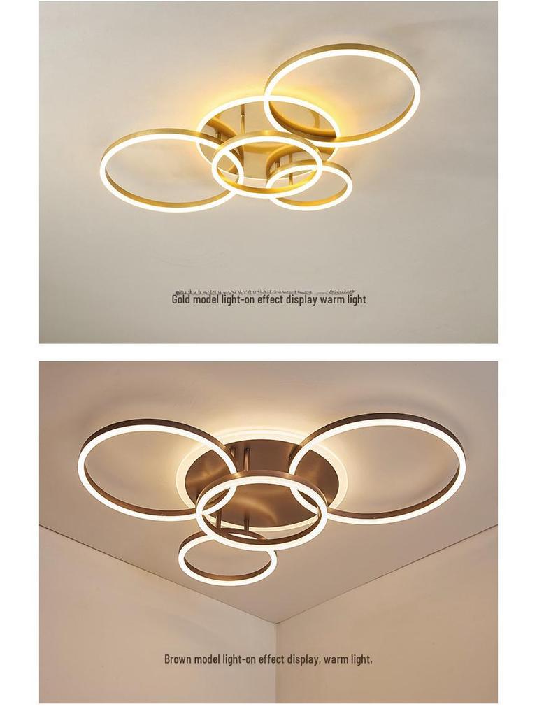 Nordic Modern LED Ceiling Lamp - Creative Round Design for Living Room, Study, Bedroom