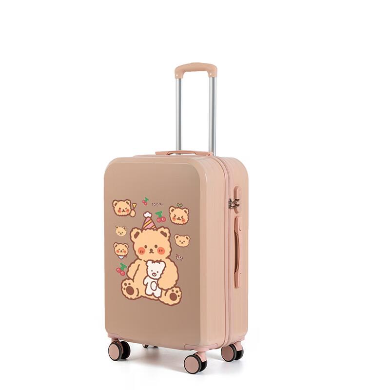 PACKAGE FASHION Flat Candy Color Luggage with Cupholder 20 inch