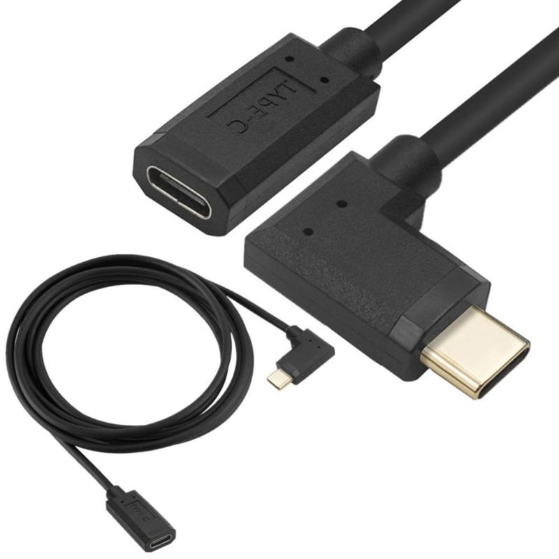 10Gbps Right Angle USB Type C to USB C Cable Fast Charging Cord Connector Data Transfer Cable for Mobile Phone Laptop