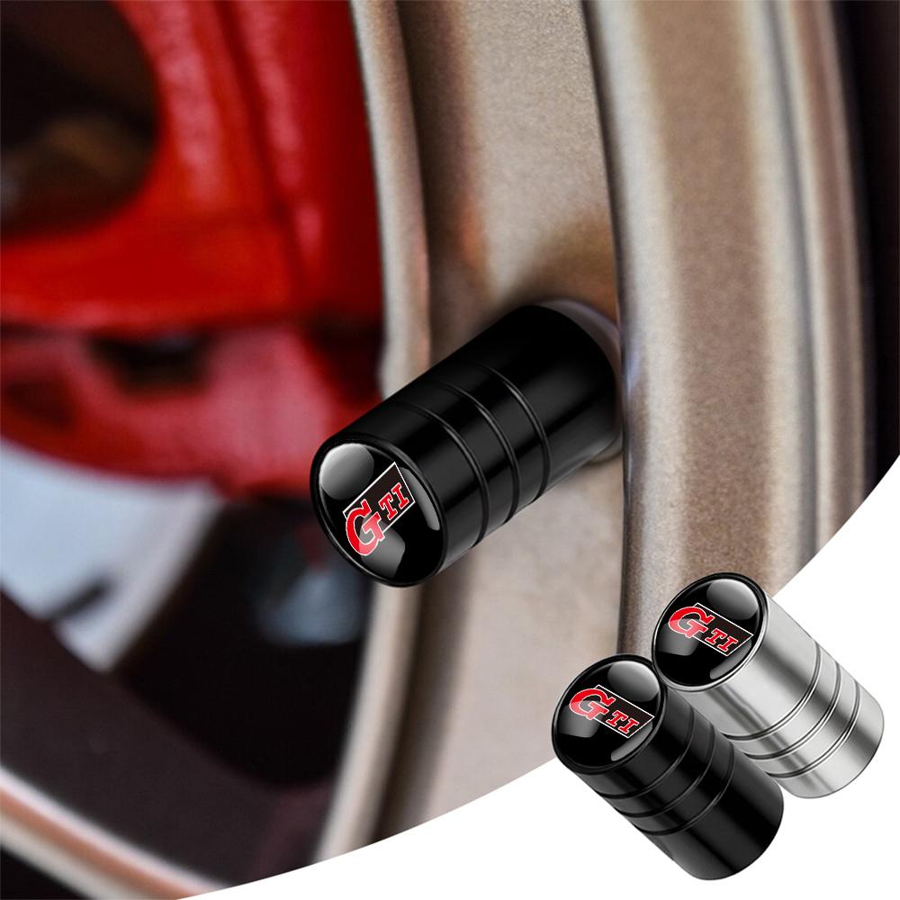 for Volkswagen Rline GTI R 4 Motion Caddy CC Golf Bora Beetle Polo 4Pcs Car Wheel Tire Valve Cap Airdust Cover Auto Accessories