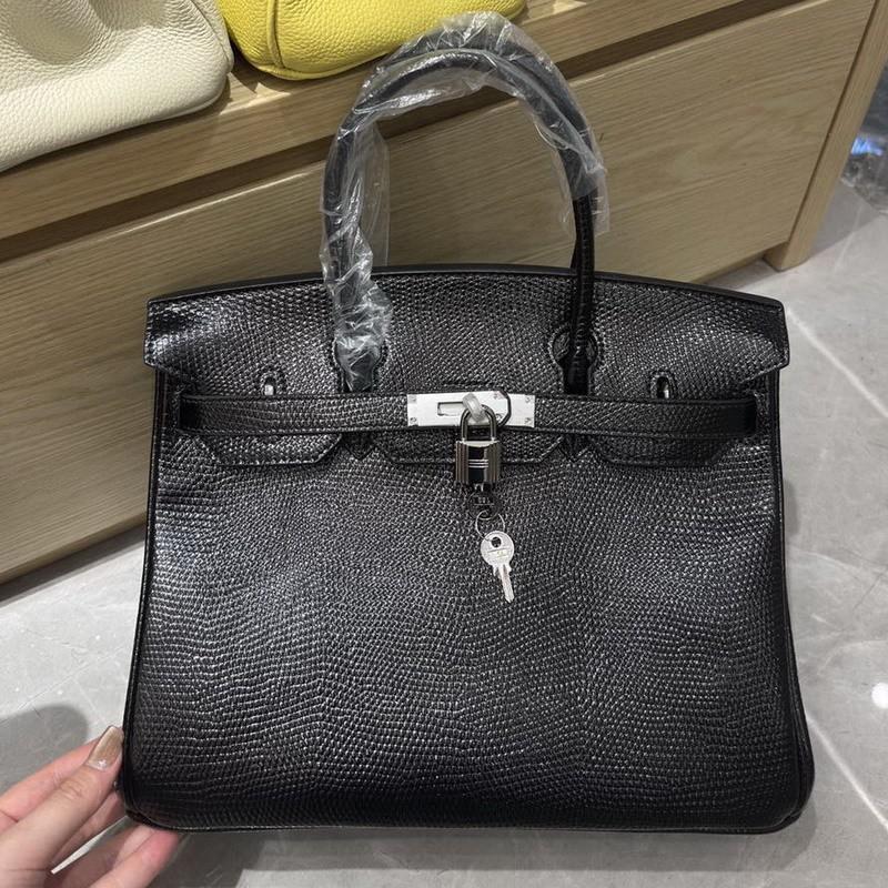2025 New Authentic Leather Top-layer Cowhide Lizard Pattern Platinum Bag Handbag Large Capacity Women's
