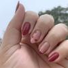 24x Valentines Day False Nail Medium Almond Press On Nail Lip Print Acrylic Nail French Tip Full Cover Stick On Nail